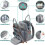 BabbleRoo Diaper Bag Backpack - Large Capacity - Waterproof - Gray - 0 Months - Birth 2