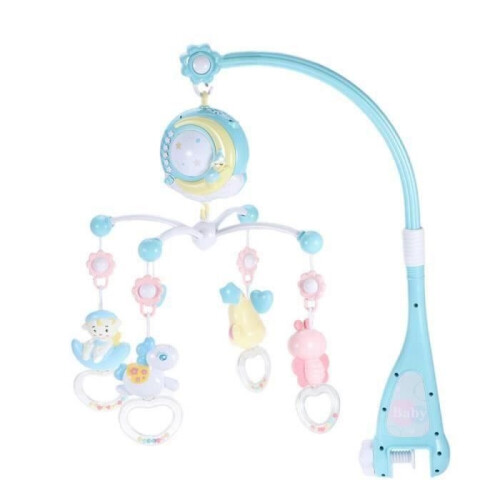 Blue music mobile for babies – With ceiling projector – Music to fall asleep – Bed bell 1
