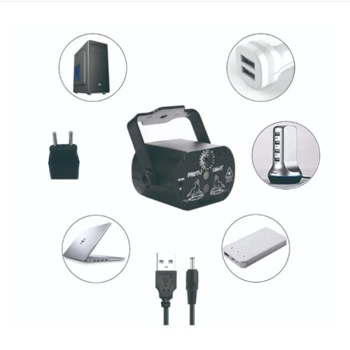 LED stage laser projector, strobe, party lighting, mirror ball with remote control, DJ lighting 2