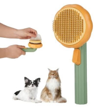 Brushes for dogs and cats, grooming brush, long and short hair, removes dead undercoat and dirt, needle comb