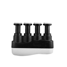 Hand Muscle Strengthener, 2 Pcs Hand and Finger Exercise Device, Adjustable Grip for 4 Fingers, Black 8.7*7.3*2.1cm