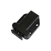 6 Pieces Touch Release Latches, Touch Latches with Screws, Push Open Latch for Doors, Cabinets and Drawers, Black