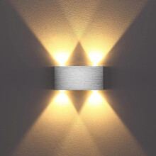 LED Wandleuchte Modern, Wandlampe Innen, Wandbeleuchtung Up Down aus Aluminium fr Wohnzimmer Schlafzimmer Treppenhaus Flur