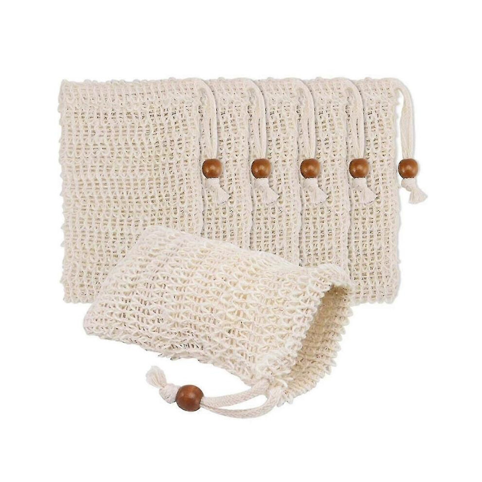 40 Pack Soap Exfoliating Bags,soap Saver Made Sisal Mesh Soap Bag Bar Soap Bag with Drawstring For