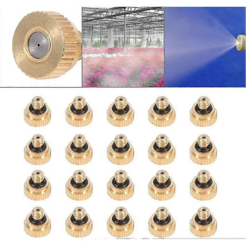 Spray Nozzle Brass Misting Nozzles for Cooling System (0.4 Mm) 10/24 Unc Garden 20pcs 1