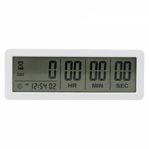 (weiß) Große digitale Countdown-Tage-Timer-Uhr – 999 Tage Countdown-Uhr Timer kompatibel Graduation Lab Küche