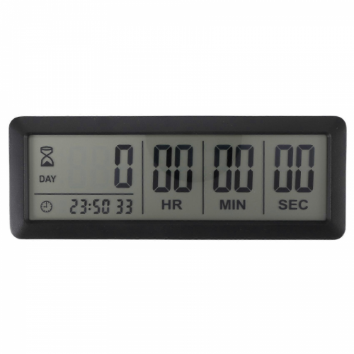 (schwarz) Große digitale Countdown-Tage-Timer-Uhr – 999 Tage Countdown-Uhr Timer kompatibel Graduation Lab Küche