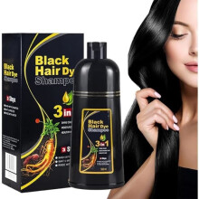 Shampoo for black hair, black and white shampoo for men and women, white hair color, lasts 30 days, 500 ml