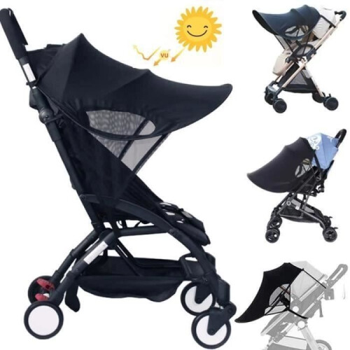 HuiYa sunshade for prams and buggies, black
