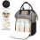 JASENX Waterproof Diaper Bag Backpack – Large Capacity – Gray and Gray 1