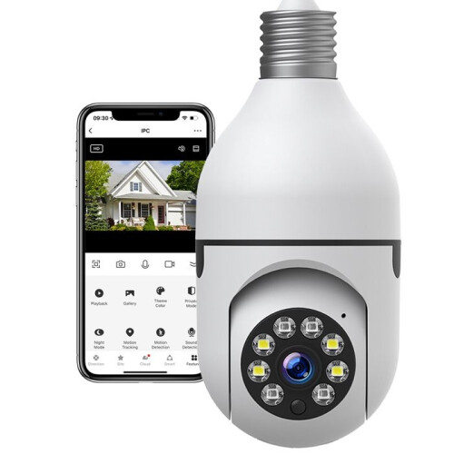 Wireless 1080P Indoor Security Camera, 360 Panoramic, Wi-Fi – CAMCAMP
