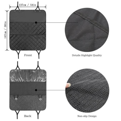 Waterproof Pet Car Seat Protector, Dog Travel Hammock 2