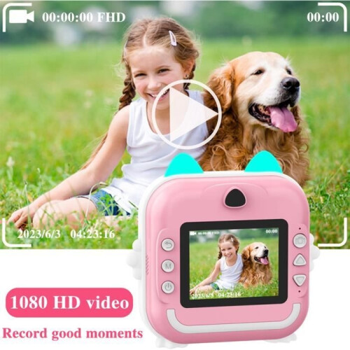 Camera – PIMPIMSKY – 32G – Direct printing – 2.4-inch IPS screen – 3 paper rolls 2