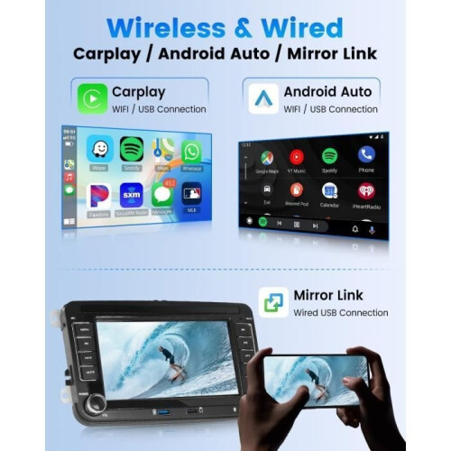 inch car radio - PRUMYA - CarPlay Android Auto - Bluetooth 5.1 - Double Din - 60Wx4 2