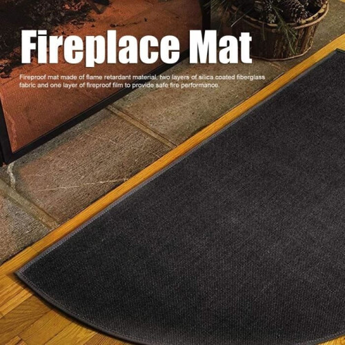 PWSHYMI Fiberglass fire mat – Half-round, 50 x 80 cm 1