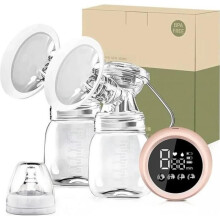 Double Electric Breast Pump, Portable Anti-Reflux Breast Pump, Rechargeable Breast Pump with 9 Speeds and 2 Settings, BPA Free