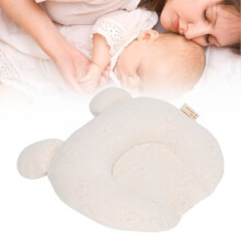 Newborn Pillow 0-12 Months Latex Sleeping Pillow Breathable Removable Washable Cartoon Pattern Anti-flat Headboard