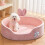Pet Bed – VGEBY – Pink – Removable – Washable – Comfortable for small dogs and cats 2
