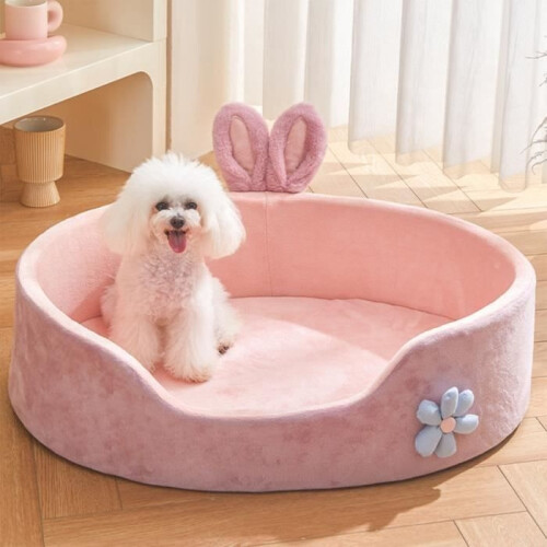 Pet Bed – VGEBY – Pink – Removable – Washable – Comfortable for small dogs and cats 1