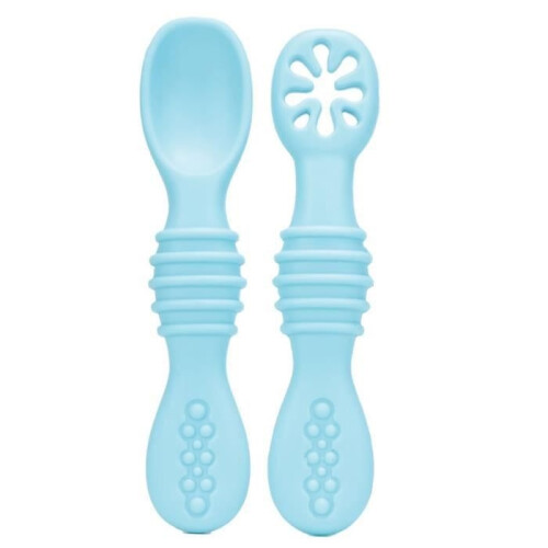 Mothinessto Baby Spoons, 6-pack soft silicone spoons, BPA-free, soft appearance, tableware, battery operated 2