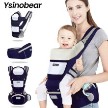 Ysinobear Ergonomic Baby Carrier with Hip Seat, Lightweight and Breathable, Pure Cotton, for Babies and Children from 3 to 36 Months