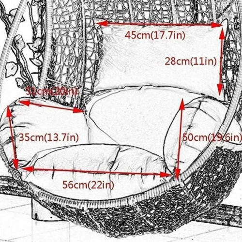 Cushion cover - YSTP - Hanging chair - Washable - Comfortable - Gray 1