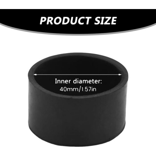 Round rubber protective caps for chair legs - diameter: 40 mm 1