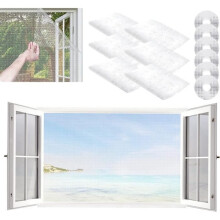 Set of 6 window screens 150 x 130 cm with rolls of adhesive tape