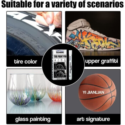 Car tire marker, tire touch-up pen, graffiti paint pen 2
