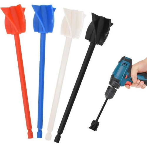 4-piece plastic paint mixer, epoxy mixing attachment, epoxy mixer for drill, reusable paint mixer