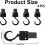 4-pack stroller hooks, handbag hooks, diaper bag hooks, universal fit (black) 2