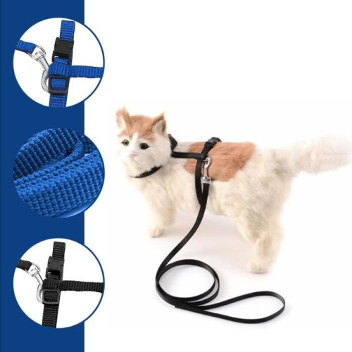 2-pack adjustable cat harness leash, cat harness, kitten harness, cat harness, escape-proof safety rope 2