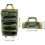 Roll up key bag, roll up tool bag, multifunctional canvas tool roll for packing organization with 5 zippered pockets 2