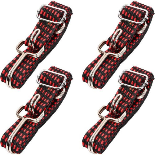 1m adjustable elastic bungee cords with hooks for flat luggage carrying