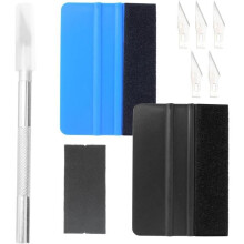 Car Wrap Film Tool Kit, Fiber Edge Squeegee for Vinyl Car Accessories with Felt Squeegee