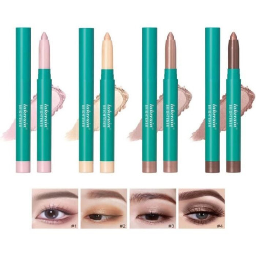 Eyeshadow Pencil – 4 Colors – Matte Velvet Effect – Long Lasting – Waterproof – Eye Makeup