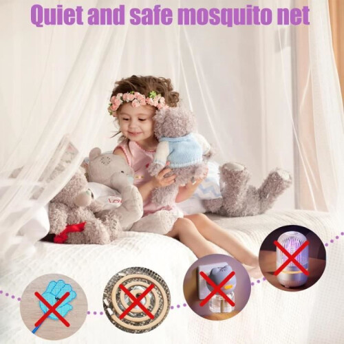 Mosquito net for double bed, 200 x 200 x 220 cm, square, removable, for single or double bed. 2