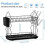 Kitchen draining rack, 2-tier cutlery draining rack with drip tray, cutlery draining rack, draining rack for kitchen utensils 2