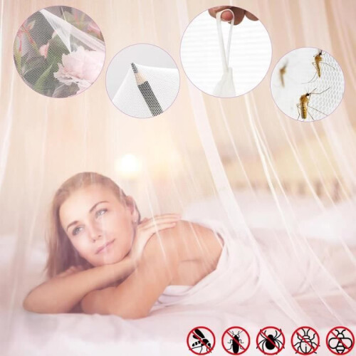 Mosquito net for double bed, 200 x 200 x 220 cm, square, removable, for single or double bed. 1