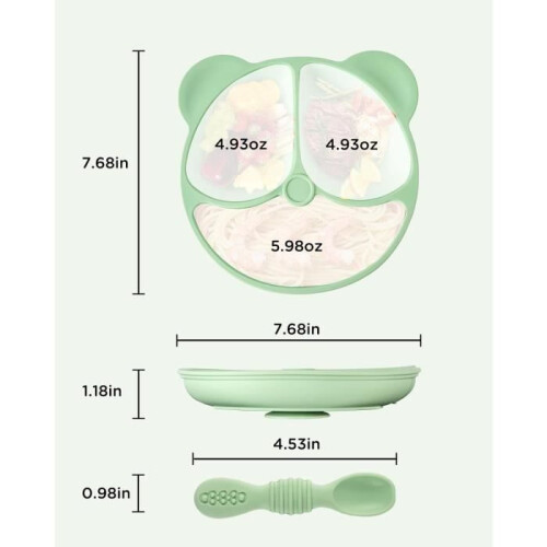 BPA-free and microwave-safe baby food plates 1