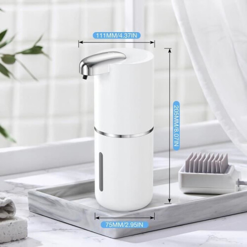 Automatic soap dispenser, 4 adjustable speeds, contactless electric wall mount, rechargeable, IPX5 waterproof 1