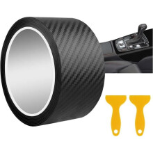cm x 10 m Car Carbon Fiber Film Sticker 5D Self-Adhesive Strip Car Door Sill Protective Film
