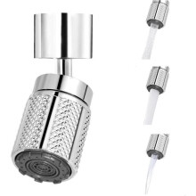 Universal tap aerator for M/FM 20 mm, 22 mm and 24 mm taps, 360 aerator, three-stage infinitely variable flow control, water saving