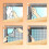 Mosquito screen for windows, 150 x 130 cm, cuttable, with 6 self-adhesive strips 4