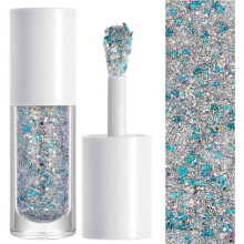 Glitter gel for face, hair and body, sparkling mermaid effect, face makeup, glitter festival, Halloween, carnival