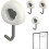 Self-adhesive wall hooks - Brand - Pack of 10 - White - 30 mm - Plastic 1