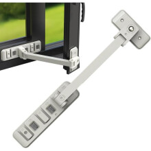 Window limiter with security lock, robust window limiter with strong adhesive, no key required