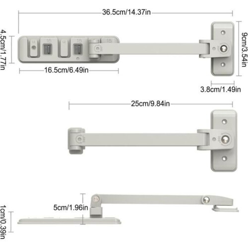 Window limiter with security lock, robust window limiter with strong adhesive, no key required 1