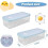 2 pcs plastic egg carton, egg dispenser for refrigerator, egg storage, egg holder for refrigerator, egg storage box for 2