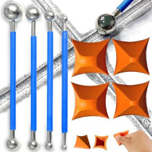 8 Piece Silicone Caulking Tool Set, 4 Piece Silicone Caulking Tool Set, 4 Piece Metal Ball Remover, Scraper